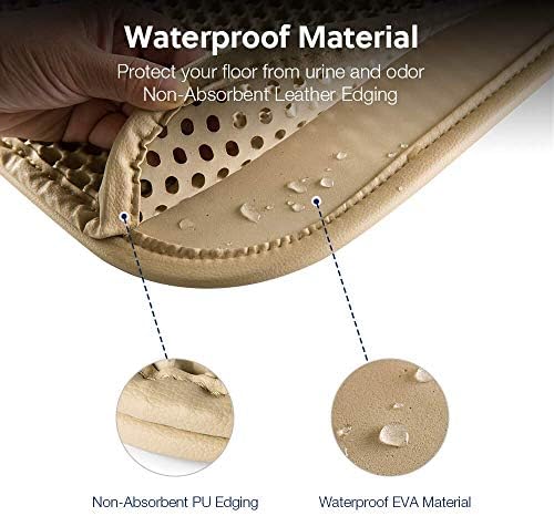 WePet Cat Litter Mat, Kitty Litter Trapping Mat, Honeycomb Double Layer Mats, No Phthalate, Urine Waterproof, Easy Clean, Scatter Control, Catcher Litter Tray Box Rug Carpet