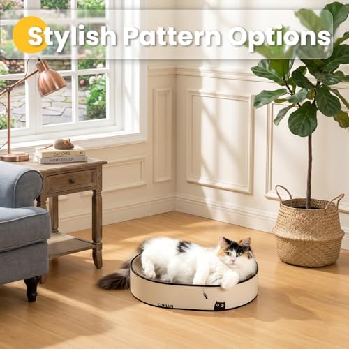 Conlun Oval Cat Scratcher Bed | Scratching Bowl Lounge for Cats | Large