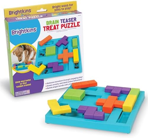 Brightkins Brain Teaser Treat Puzzle - Dog Puzzle Toys, Interactive Dog Toys, Gifts for Dogs