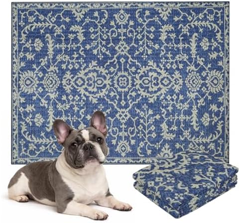 Lovewag Reusable Washable Dog Pee Pads, Royal Blue Quilt 36x48, 2 Pack