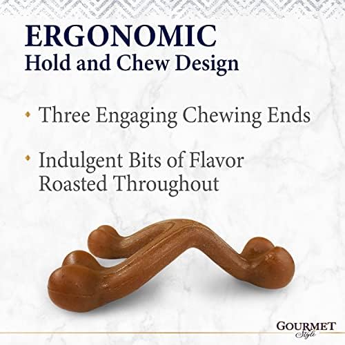 Nylabone Strong Chew Gourmet Style Wishbone Dog Chew Toy, Bacon Flavor