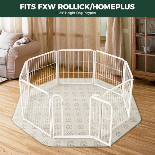 FXW Washable Pee Pads for Dogs, Super Absorbent, 29" Octagon, 2 Packs