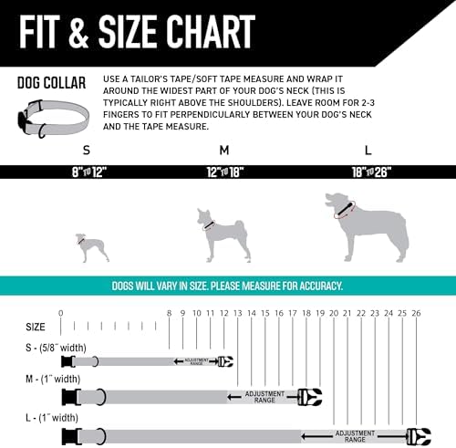 Wolfgang Heavy Duty, Adjustable Dog Collar with Quick Release Nylon Buckle for Walking & Training, GreatEscape Print, Large