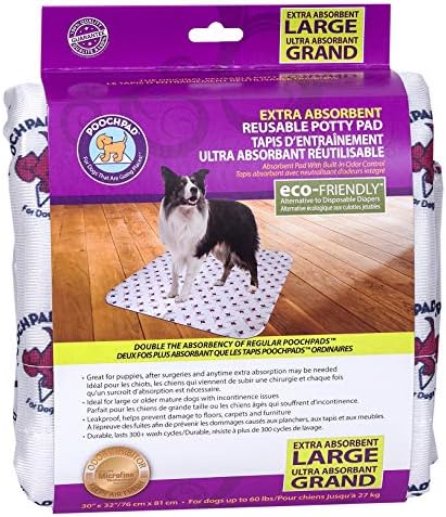 PoochPad Extra Absorbent Washable, Reuseable Dog Potty Pad, Large