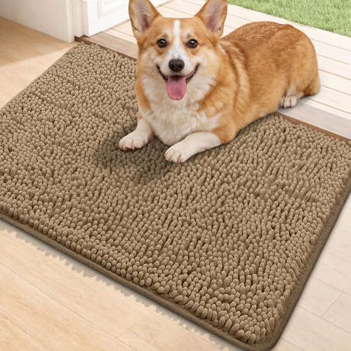 Bcoimo Super Absorbent Dog Door Mat, 30"*20" Anti Slip Mat for