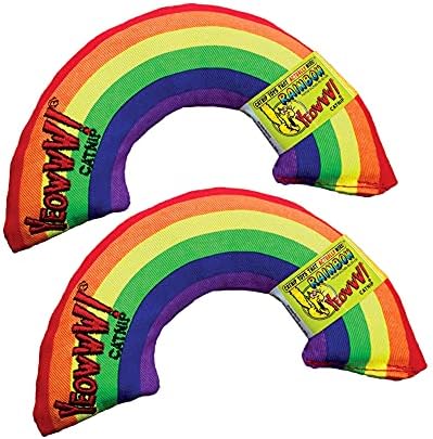 (2 Pack) Yeowww Catnip Toy, Rainbow 6"