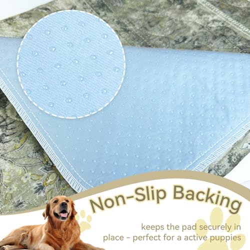 Washable Pee Pads for Dogs and Cats - 100% Waterproof Leakproof Reusable Puppy Pads, Super Absorbent & Non-Slip Whelping Training Pads Litter Mat for Furniture Protector Pet Housebreaking