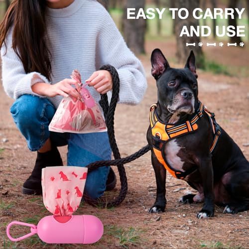 Dog Poop Bags Rolls with Dispenser, Extra Thick Doggie Pet Waste Bags