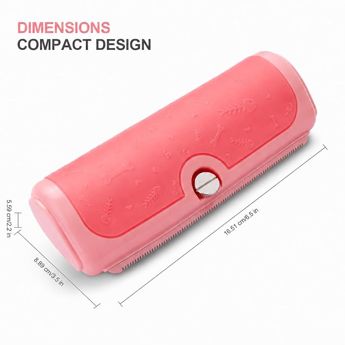 Dog and Cat Deshedding Brush for Short Hair Pets, Pink | Metal shedding blade for loose fur, short to medium coats and daily grooming