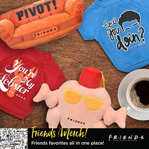 Warner Bros Friends TV Show Pivot Couch Plush Dog Toy, 10 Inch