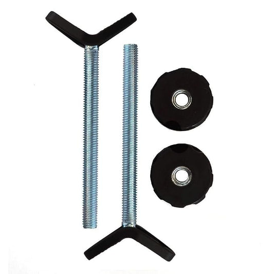 Extra Long M10 (10mm) Stair Banister Adapter Y-Spindle Rods 2 Pack for Pressure Mounted Baby and Pet Safety Gates (10mm, Black)