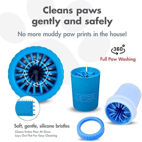 Dexas Small Dog Paw Cleaner, Pro Blue, Paw Washer for Dogs, Premium Quality Pet Supplies and Dog Accessories