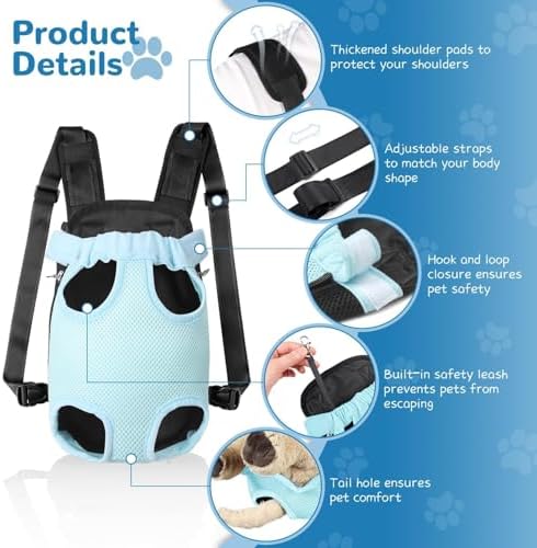 YUDODO Pet Dog Carrier Backpack Adjustable Front Carrier for Small Dog Cat