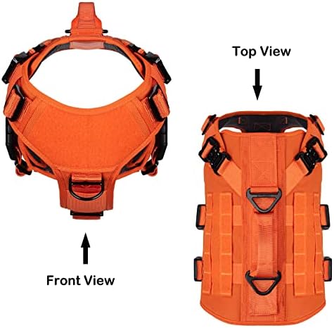 ICEFANG No Pull Tactical Dog Harness for X-Large Dogs,Adjustable Dog Vest