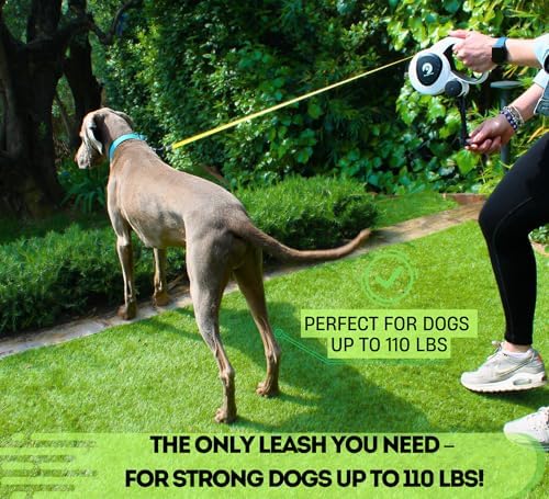 Snuggle Paws All-in-One Heavy Duty Retractable Dog Leash for Large Dogs