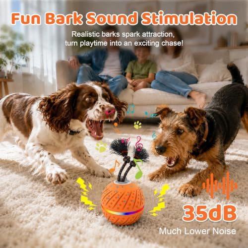 Smart Interactive Dog Toys Ball for Aggressive Chewers Medium Large,E-TPU