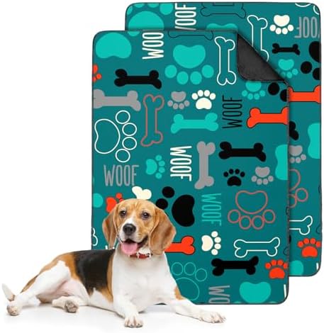 2PC Washable Dog Pee Pads, Non-Slip Reusable Absorbent Mat 35x24in