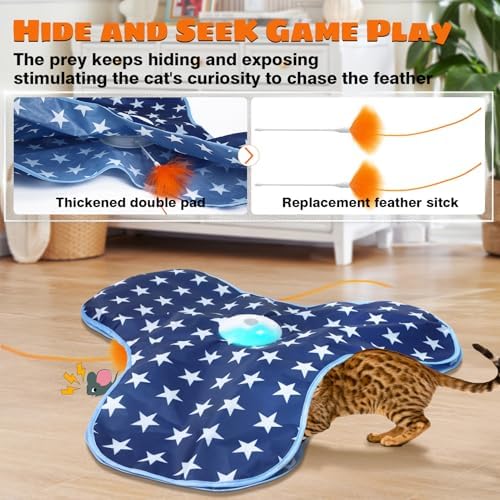 Oxawo Cat Toys Interactive Hide and Seek Cat Game