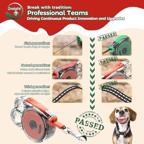 10 ft Retractable Dog Leash for Tiny & Small Dogs, Puppies, Cats