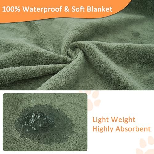 Bunlitent Washable Puppy Pads, 72'' x 72'', 3 Packs, Green, Extra Large
