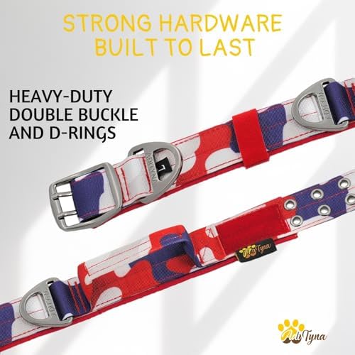 ADITYNA Heavy Duty Dog Collar for Extra-Large Dogs with Traffic Handle