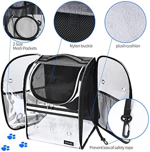 BAGLHER Cat Carrier Backpack, Airline Approved Pet Travel Carrier with Fleece Pad for Puppy and Small Animals