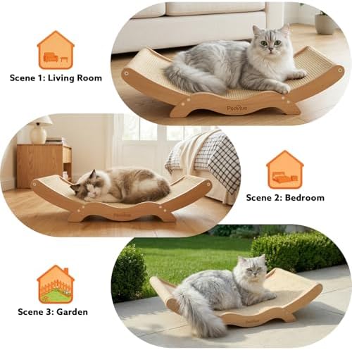 Extra-Large Cat Scratcher Bed with Natural Sisal Scratching Pad