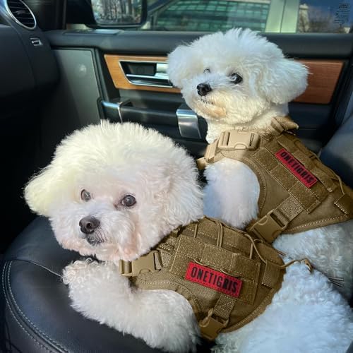OneTigris Tactical Dog Harness with Handle No-Pull Adjustable for Small Dog