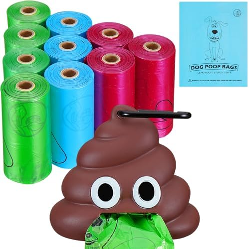 Letalong Dog Poop Bag With Holder, 150 Counts Scented Doggie Waste Bags With 1 Dispenser, Pet Poop Bags Rolls For Doggy