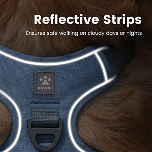Pawaii No Pull Dog Harness with Pet ID Tag, Reflective Vest