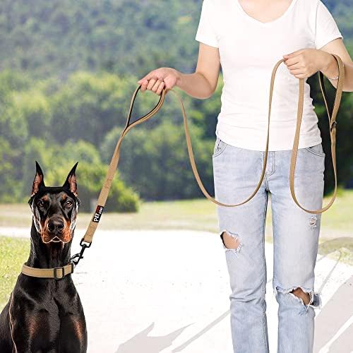 Plutus Pet Double Handle Dog Leash, 5 FT Long, for Medium Large Dogs