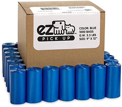 Pet Waste Disposal Bags 1000 Dog Poop EZ Pick Up Bag Blue