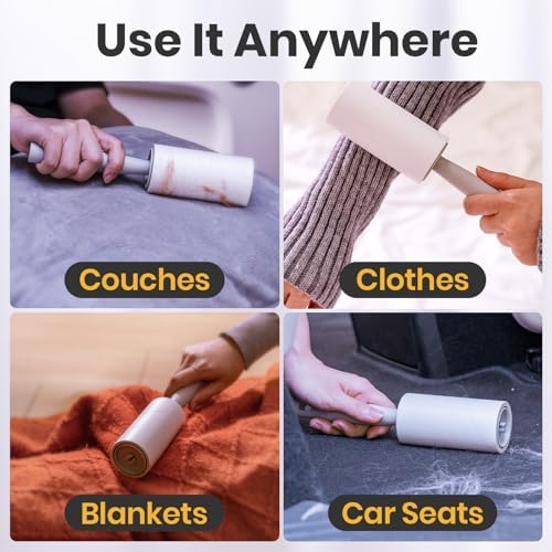 DELOMO Lint Roller for Pet Hair Extra Sticky, Mega Value Set of 1000 Sheets
