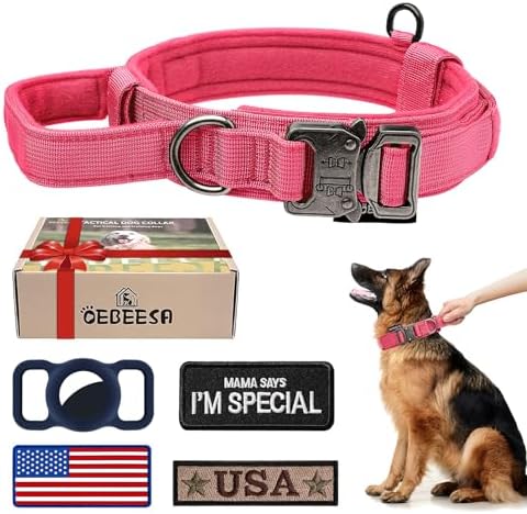 Tactical Dog Collar with Handle, Heavy Duty Nylon for Female Dogs