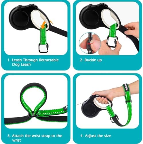 PetBonus Dog Leash Wrist Strap with Lockable Clip for Dog Retractable Leash