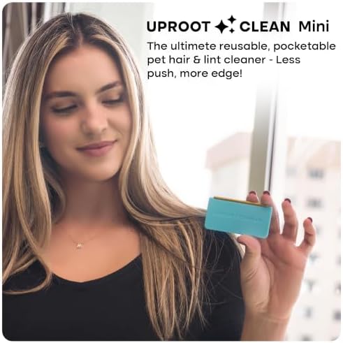 Uproot Cleaner Mini Pet Fur Removal Tool - Pocket-Sized Dog Hair Remover for Car, Clothes, Cat Beds & Tight Corners - by The Creators of The Uproot Cleaner Pro Pet Hair Removal Tool