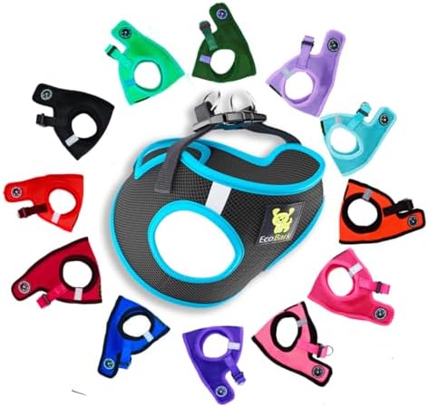 EcoBark Step in Dog Harness Reflective Soft Ultra Padded Mesh Dog Harnesses for XXS, XS, Small, and Medium Dogs Eco-Friendly Comfort Secure Halter No Pull Adjustable Pet Vest