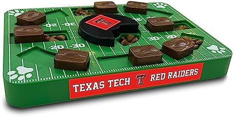Pets First NCAA Texas TECH Raiders Puzzle Toy, Puzzle Treat Dog Toy, Interactive Dog Treat Toy, Dog Puzzle Feeding Slow Toy