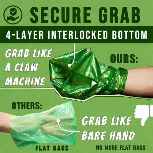 RockRhino XL Dog Poop Bags, Ultra Thick & Deep, 4-Layer Interlocked Bottom