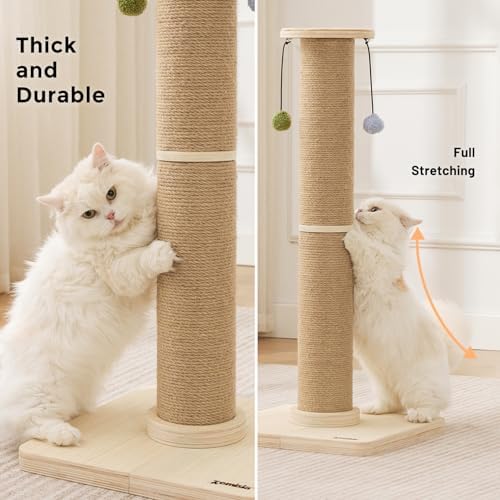 ZOMISIA 35'' Tall Cat Scratching Post for Indoor Cats Adults