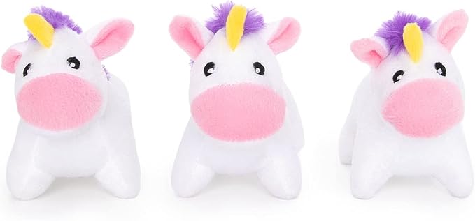 ZippyPaws Burrow Replacement Miniz - Interactive Dog & Puppy Toys for Boredom, Stimulating Pet Products to Keep Them Busy, Plush Refills for Hide & Seek Puzzle, Squeaky Toy for Enrichment - Unicorns