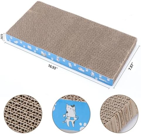 5 Packs in 1 Cat Scratch Pad, Cat Scratcher Cardboard,Reversible,Durable Recyclable Cardboard, Premium Scratch, Suitable for Cats to Rest, Grind Claws and Play