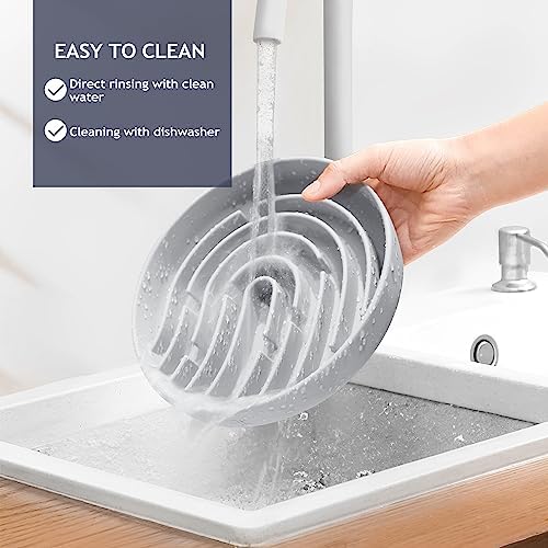 Coomazy Slow Feeder Dog Bowls, Silicone Anti Choking Puzzle Dog Food Bowl