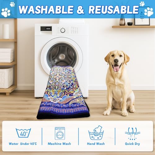 Reusable Pets Underpads, 2 Pack 18"x25" Washable Pee Pads for Dogs, Heavy Absorbency, Non-Slip and Leak-Proof Puppy Pee Mat for Crate, Couch, Floor and Pet Housebreaking