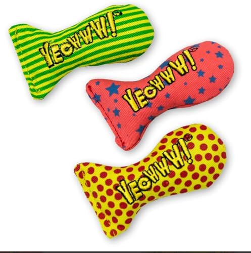 Yeowww Catnip Sardines - 6 Total (2 Packs with 3 Sardines per Pack)