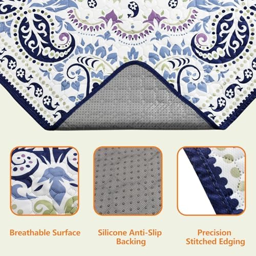Mozin Washable Pee Pads for Dogs, 2 Pack Super Absorbent Reusable Puppy Pads Waterproof, Leak-Proof & Non-Slip Whelping Pad for Potty Training, Playpens, Crates, Floors, Beds, and Couches 31"x36"