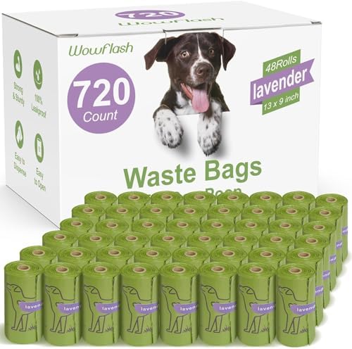720 Count Lavender Scented 13” x 9” Dog Poop Bags Rolls