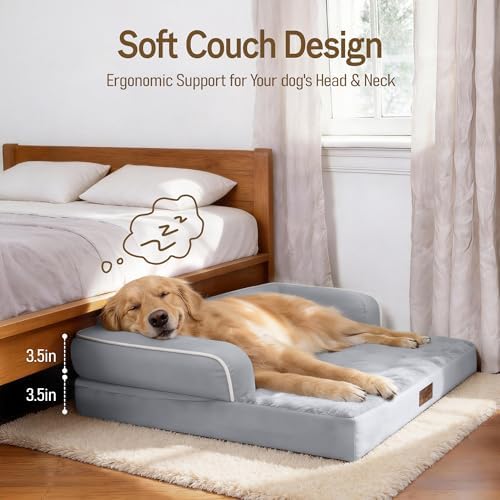 Comfort Expression Orthopedic Waterproof Jumbo Dog Bed for Giant Dogs