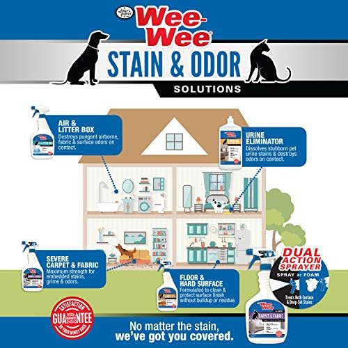 Four Paws Wee-Wee Pet Stain and Odor Eliminator for Carpet Stains 128 Ounces