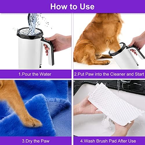 Rechargeable Automatic Dog Paw Cleaner, 2 in 1 Portable Dog Paw Washer Cup